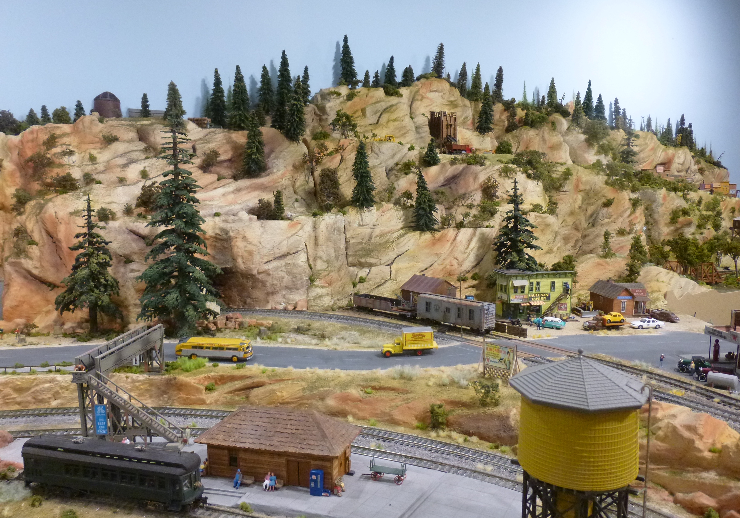 The Interurban waits to depart the Southwest side - The mining side.